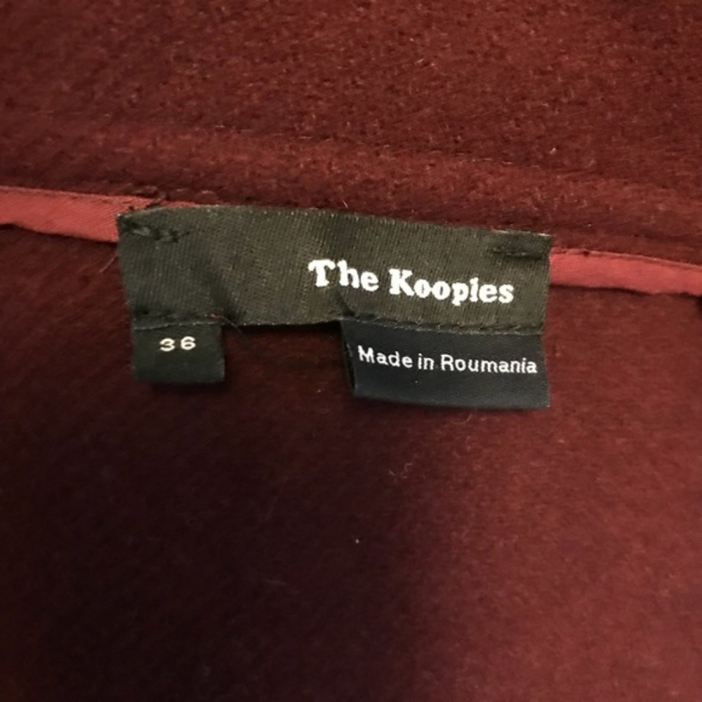 The Kooples Maroon Red Pea Coat 36 - Picture 6 of 7